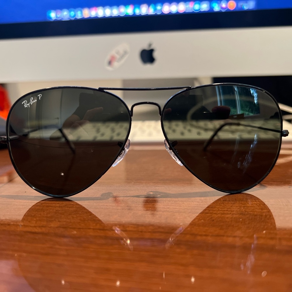 Ray-Ban Aviator Gradient RB0325 Black/Back Polarized Authentic